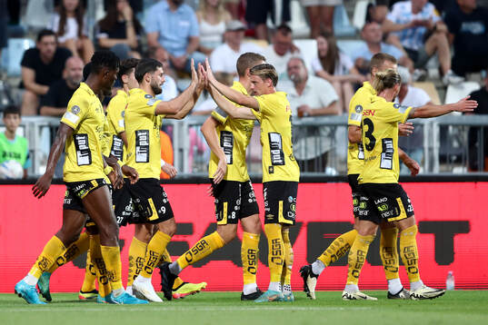 Jalal Abdullai of Elfsborg celebrates the 0-1 goal