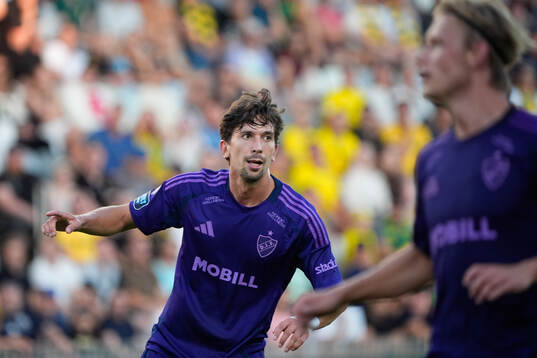 Gustav Wikheim of Djurgården celebrates