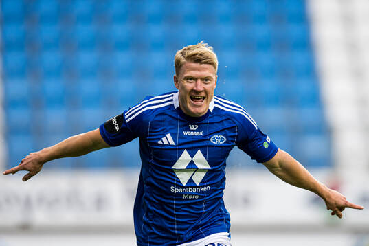 Kristian Eriksen of Molde celebrates