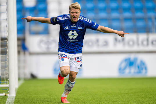 Kristian Eriksen of Molde celebrates