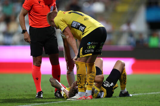 Sebastian Holmen of Elfsborg in pain