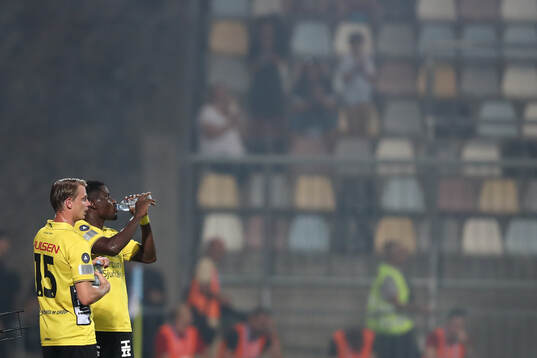 Simon Hedlund and Michael Baidoo of Elfsborg