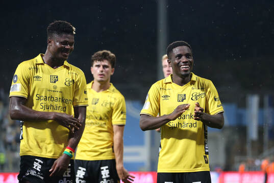 Terry Yegbe and Michael Baidoo of Elfsborg