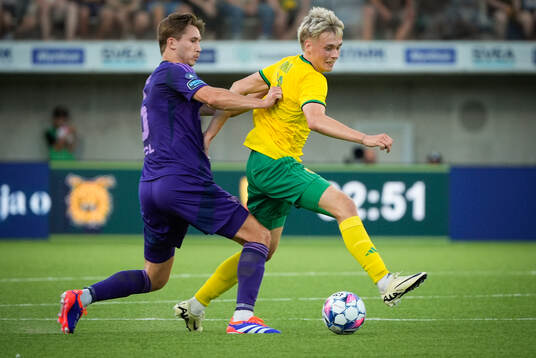 Rasmus Schüller of Djurgården and Oiva Jukkola of Ilves