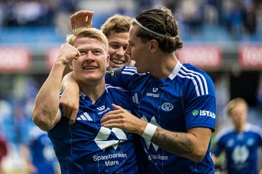 Kristian Eriksen of Molde celebrates