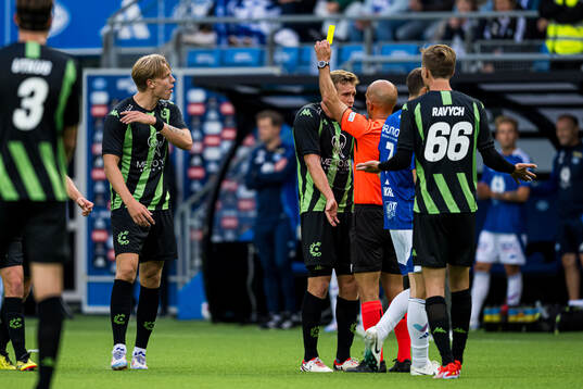 Jesper Daland of Cercle Brugge reacts