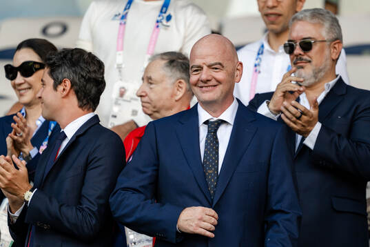 France prime minister Gabriel Attal and Gianni Infantino,