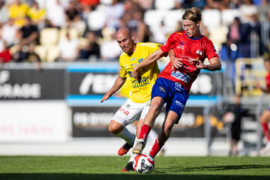Falkenbergs Christoffer Carlsson och Tvååkers Isak Wiman