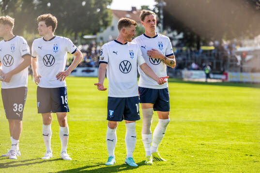 Malmö FFs Anders Christiansen och Søren Rieks jublar
