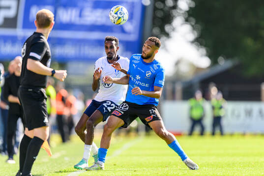 Malmö FFs Taha Ali och Halmstads Vinicius Nogueira De