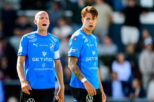 Halmstads Andreas Johansson och Gabriel Wallentin deppar