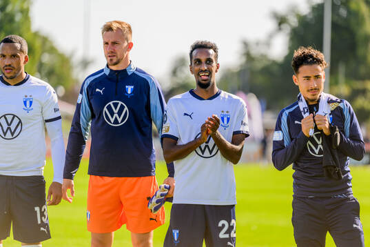 Malmö FFs målvakt Ricardo Friedrich, Taha Ali och Adrian