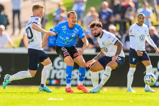 Malmö FFs Anders Christiansen och Sead Haksabanovic och