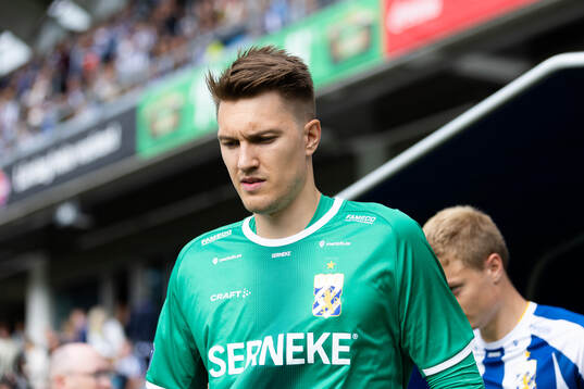 IFK Göteborgs målvakt Jacob Karlström innan andra