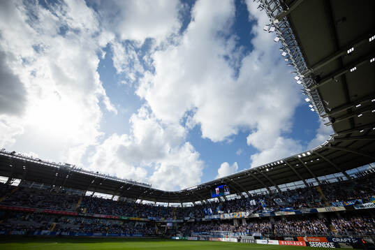 IFK Göteborgs klack innan fotbollsmatchen i Allsvenskan