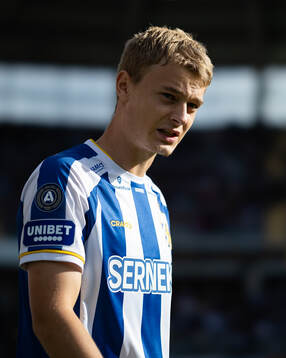IFK Göteborgs David Kjær Kruse innan fotbollsmatchen i