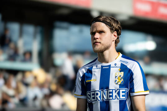 IFK Göteborgs Gustaf Norlin innan fotbollsmatchen i