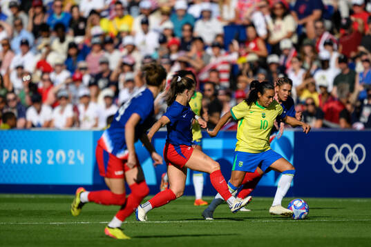 Marta of Brazil in the women’s football final between