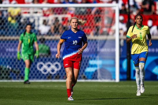 Lindsey Horan of USA in the women’s football final