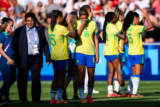 Gabi Nunes of Brazil looks dejected