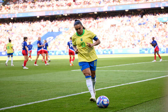 Marta of Brazil in the women’s football final between