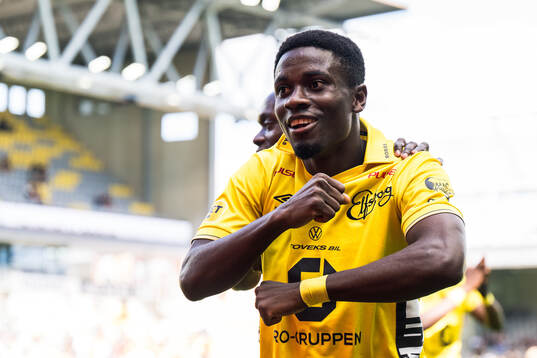 Elfsborgs Michael Baidoo jublar