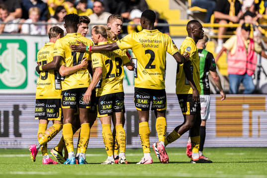 Spelare ur Elfsborg jublar