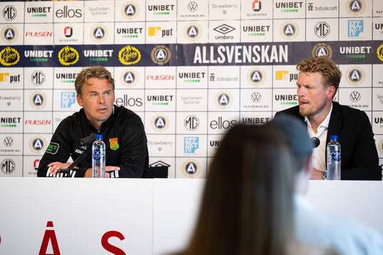 GAISs tränare Fredrik Holmberg och Elfsborgs manager Oscar