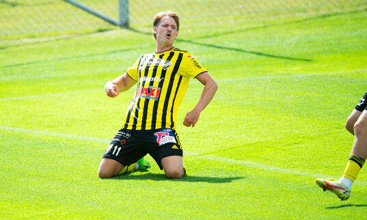 IFK Hässleholms Kasper Månsson jublar