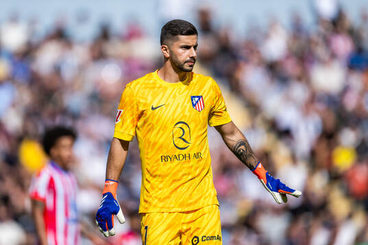 Goalkeeper Horatiu Moldovan of Atletico Madrid