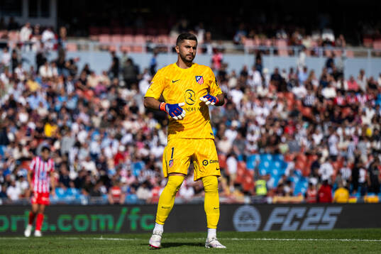 Goalkeeper Horatiu Moldovan of Atletico Madrid