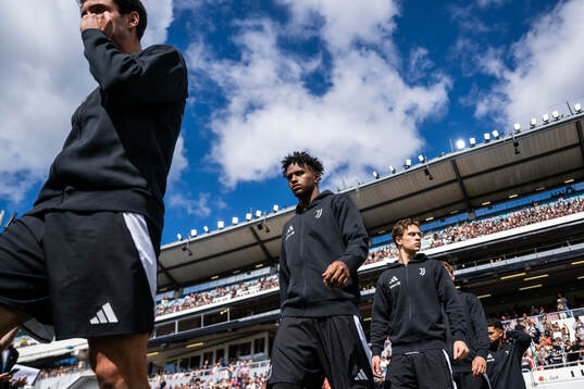 Juan Cabal Murillo and Kenan Yildiz of Juventus