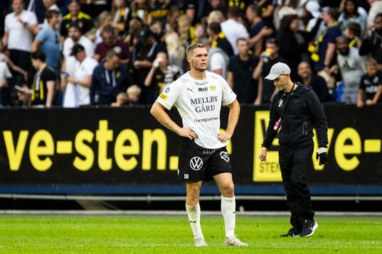 Mjällbys Jacob Bergström deppar