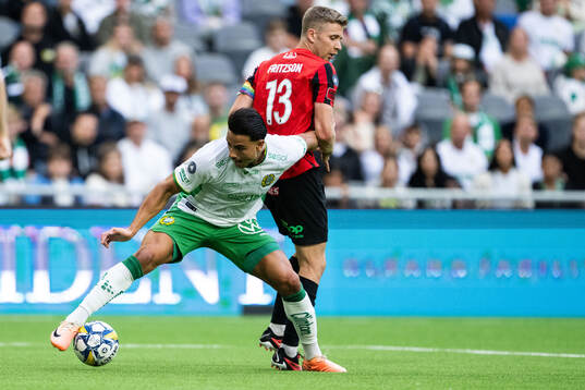 Hammarbys Jusef Erabi och Brommapojkarnas Ludvig Fritzson