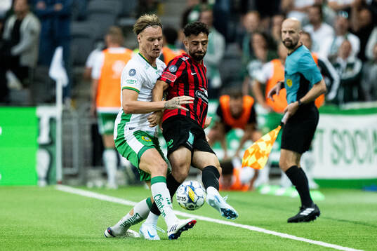 Hammarbys Victor Eriksson och Brommapojkarnas Daleho