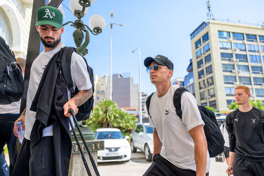Sead Haksabanovic och Jens Stryger Larsen of Malmö FF