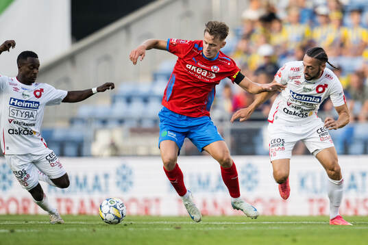Helsingborgs Lukas Kjellnäs och Degerfors Dijan Vukojevic