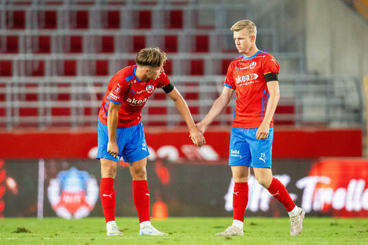Helsingborgs Lukas Kjellnäs och William Westerlund