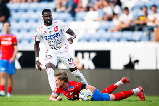 Degerfors Nasiru Moro och Helsingborgs Taylor Silverholt