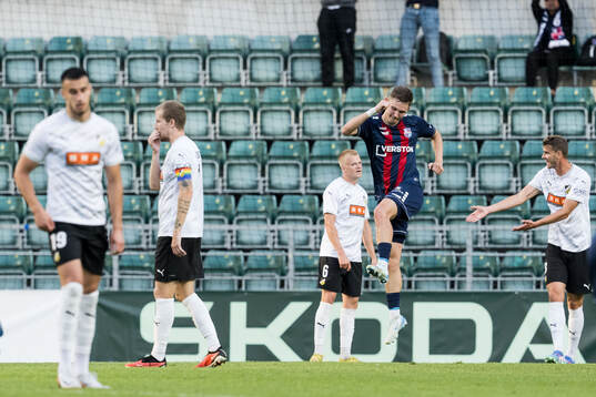Robi Saarma of Paide Linnameeskond celebrates