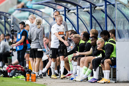 Axel Lindahl of Häcken is substituted off