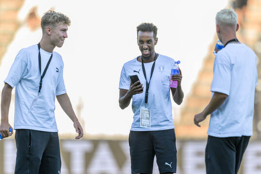 Hugo Bolin, Taha Ali and Otto Rosengren of Malmö FF