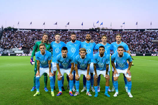 The starting eleven of of Malmö FF