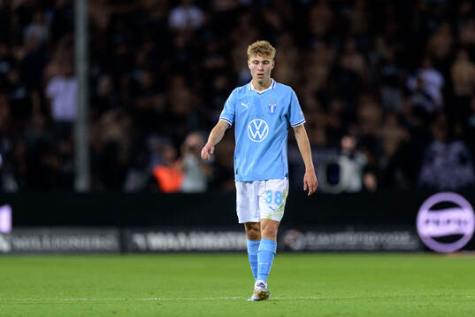 Hugo Bolin of Malmö FF looks dejected