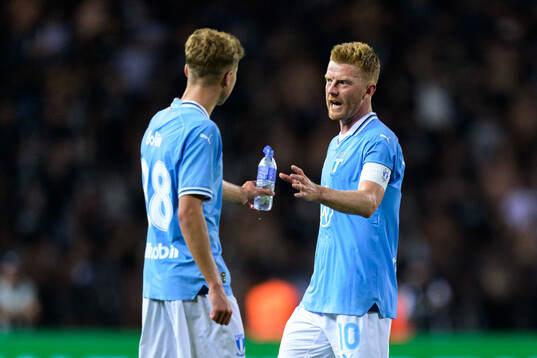 Hugo Bolin and Anders Christiansen of Malmö FF
