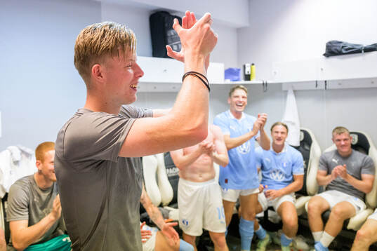 Nils Zätterström of Malmö FF celebrates in the looker