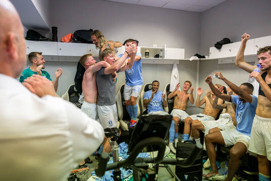Nils Zätterström of Malmö FF celebrates in the looker