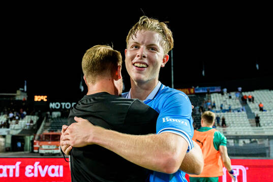 Nils Zätterström of Malmö FF celebrates