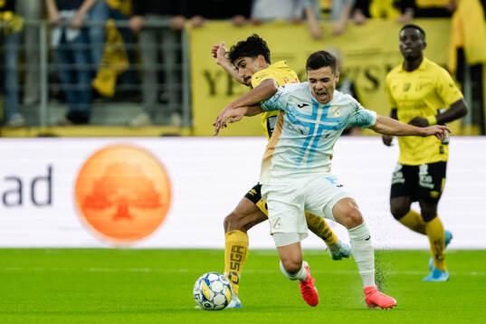 Ahmed Qasem of Elfsborg and Dejan Petrovic of Rijeka