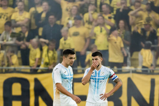 Niko Galesic of Rijeka looks dejected